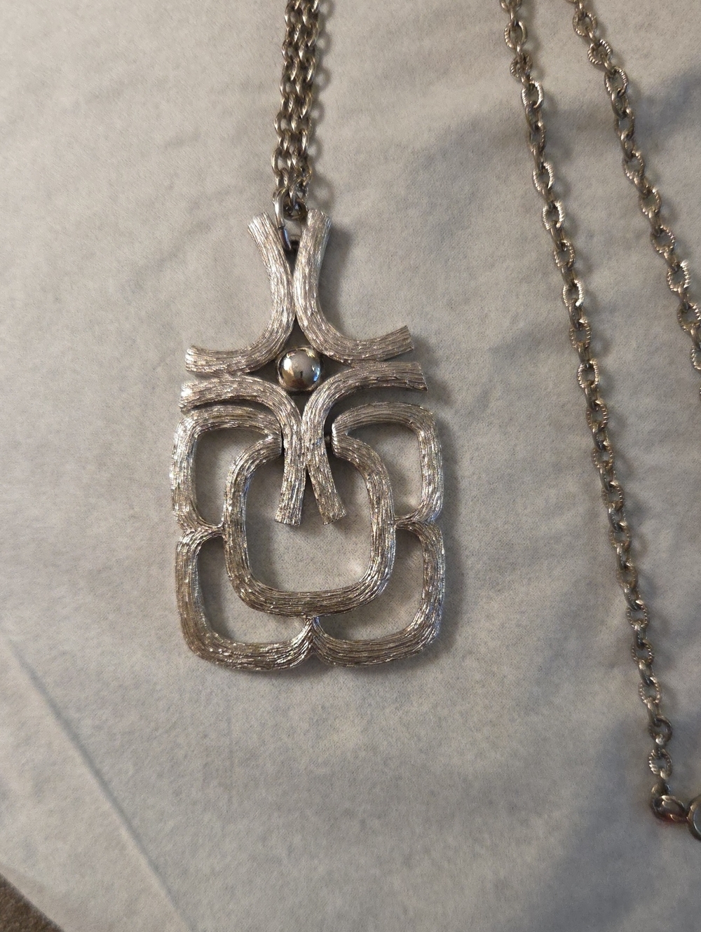 Avon- Silver-Tone Geometric Pendant Necklace - Women Jewelry